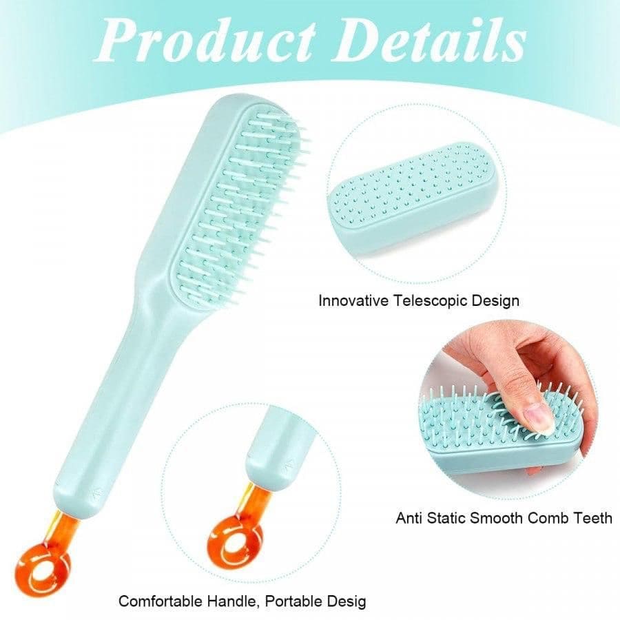 Self-cleaning Massage Comb for Adults and Kids- Pack of 1